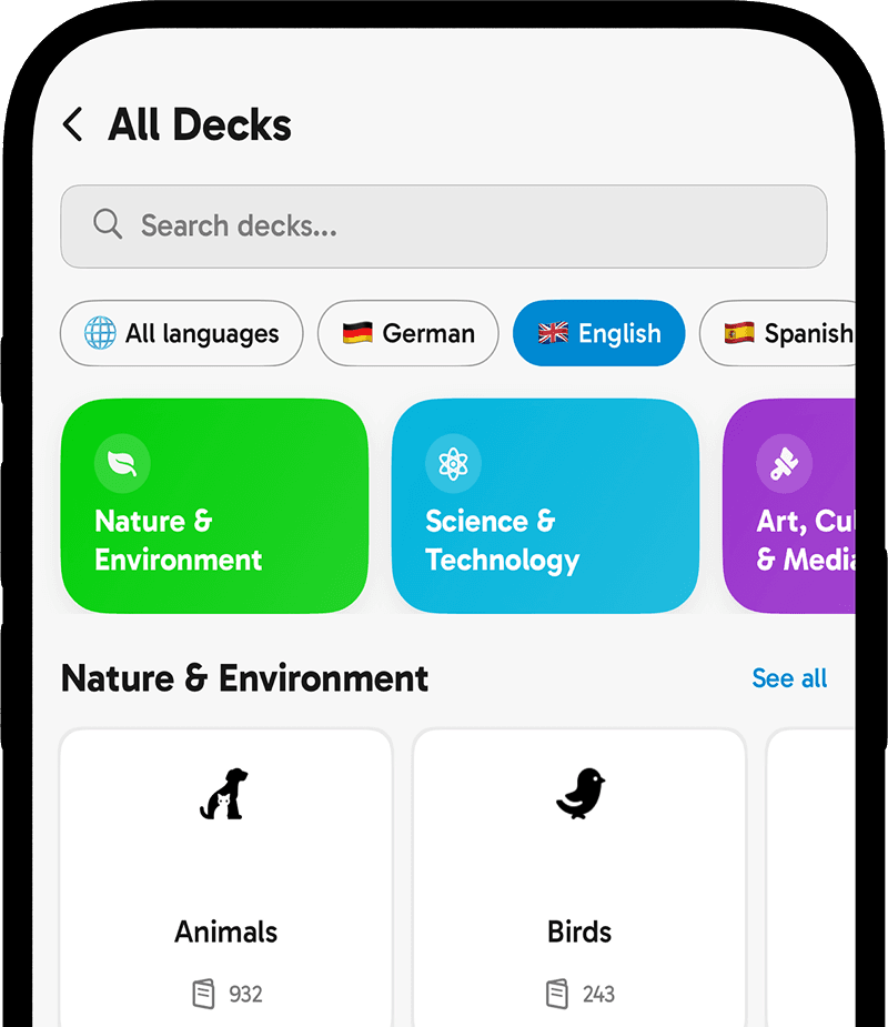 Browse Pre-Made Flashcard Decks