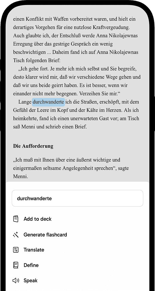Reading with vocabulary lookup